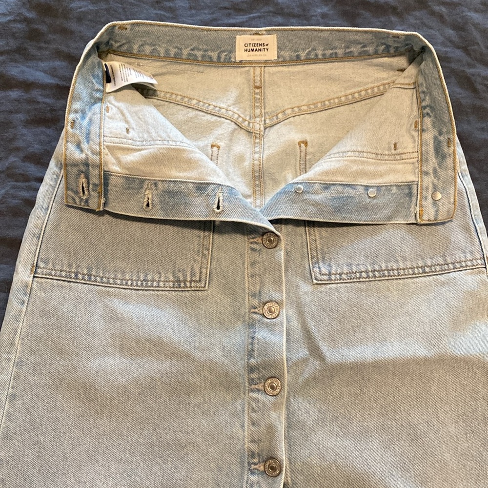 NWOT Citizens of Humanity midi denim skirt - Picture 4 of 6